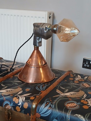 Upcycled lamp made - , from